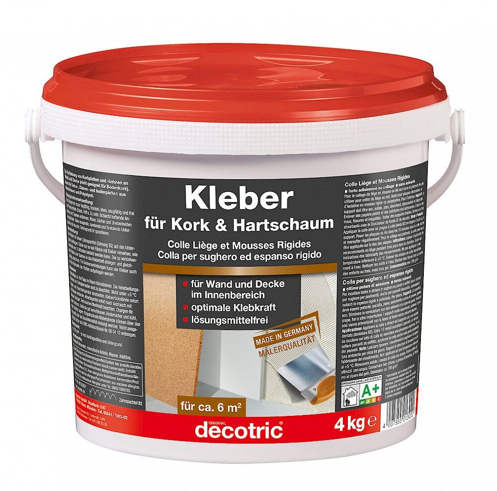 decotric® Montagekleber Korkkleber für Wand und Decke 4kg Kleber für Kork & günstig online kaufen