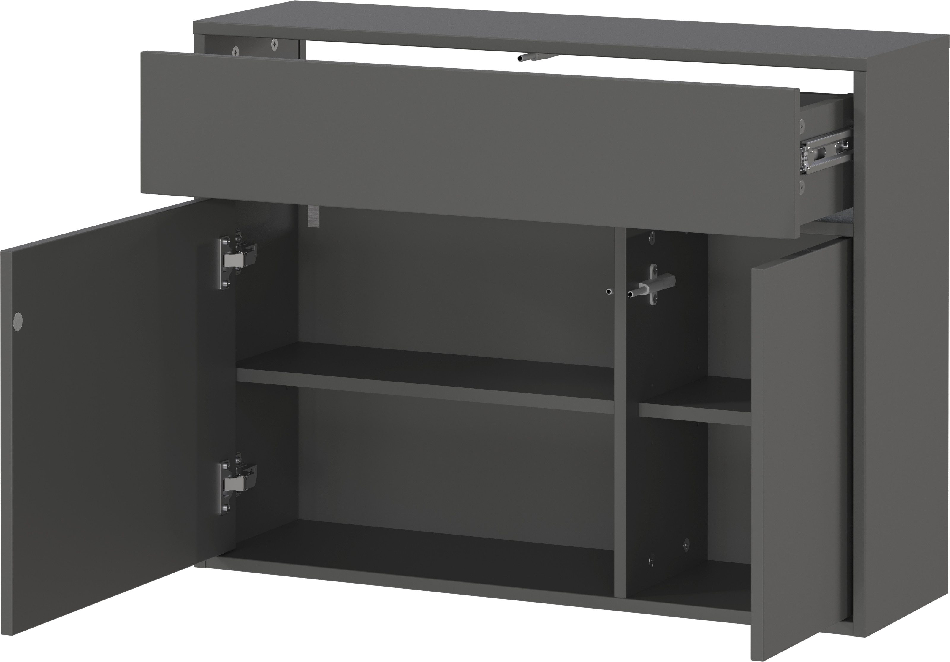 GERMANIA Mehrzweckschrank Ameca 2.0 stehend und hängend montierbar, moderner Flurschrank, Breite 83 cm – Bild 4 von 5