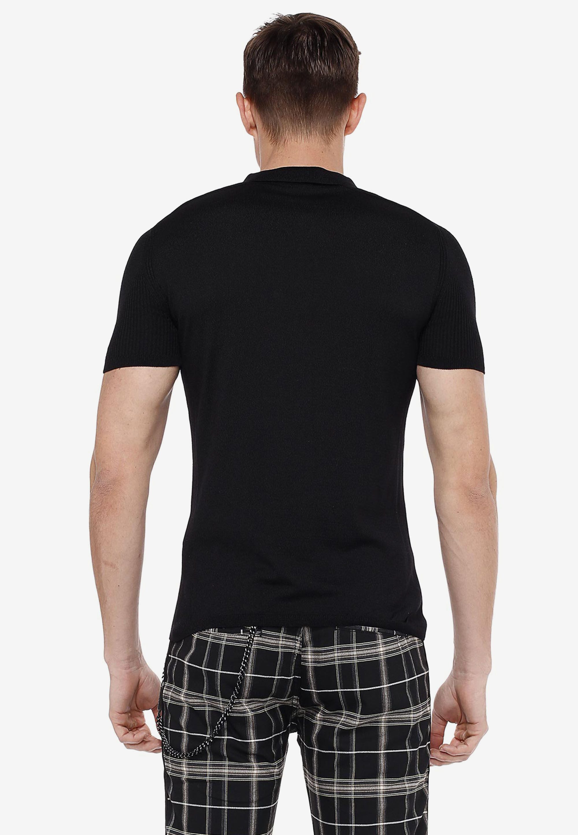 Cipo & Baxx T-Shirt T-Shirt Henley-Ausschnitt