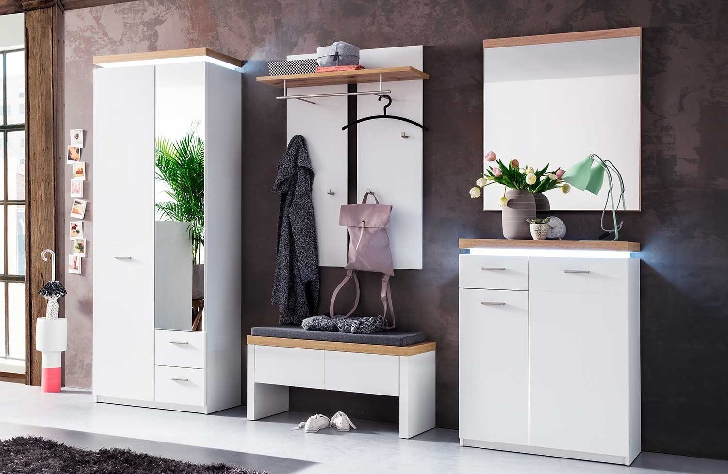 MCA furniture Garderobenspiegel CALI, Eiche Wotan Dekor, B 75 x H 87 cm