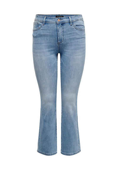 ONLY CARMAKOMA Schlagjeans Curvy Schlaghosen Jeans Plus Size Skinny Denim Flared Pants 6752 in Blau