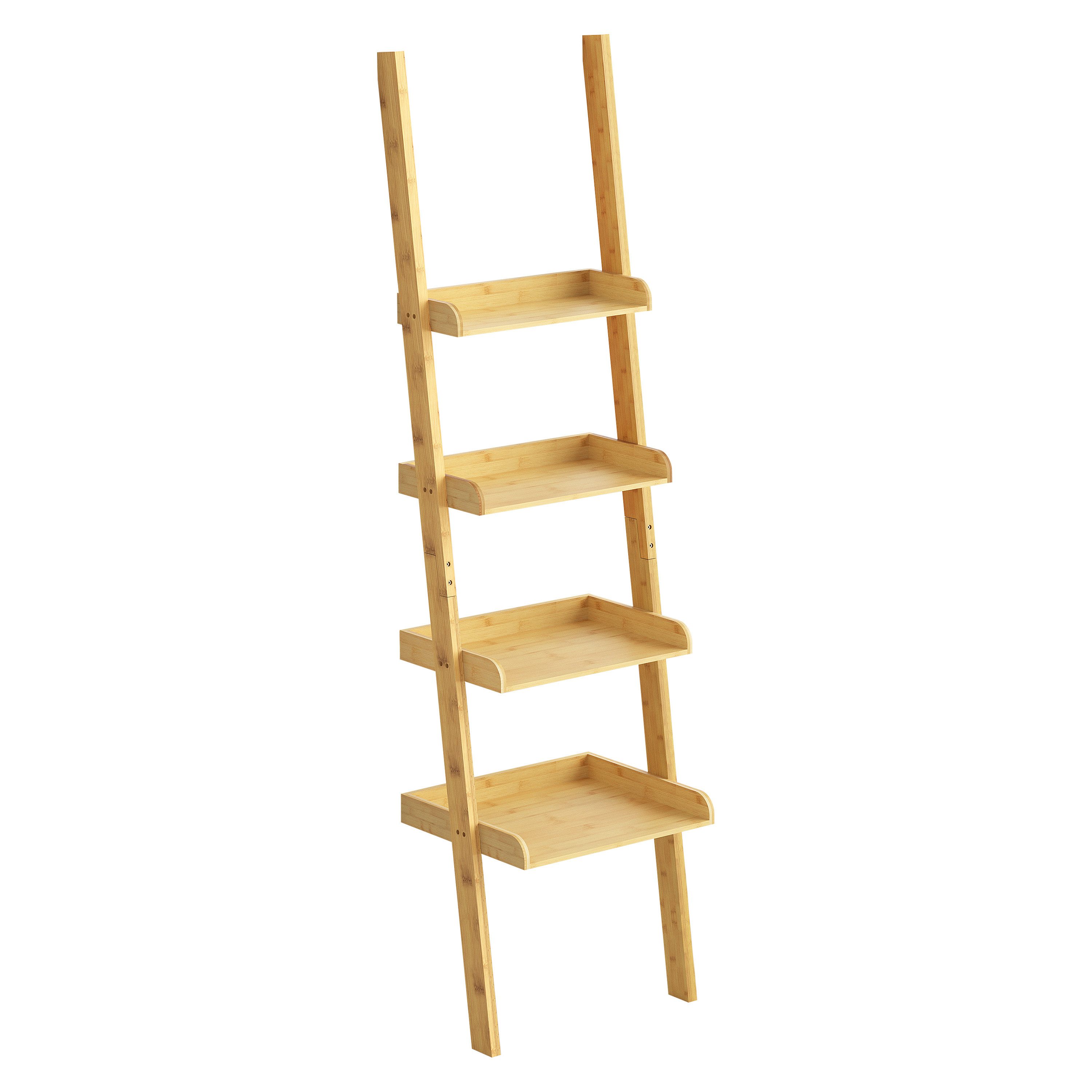 Ribelli Ablageregal Bad Lehn-Regal Bambus 4-Ablagen