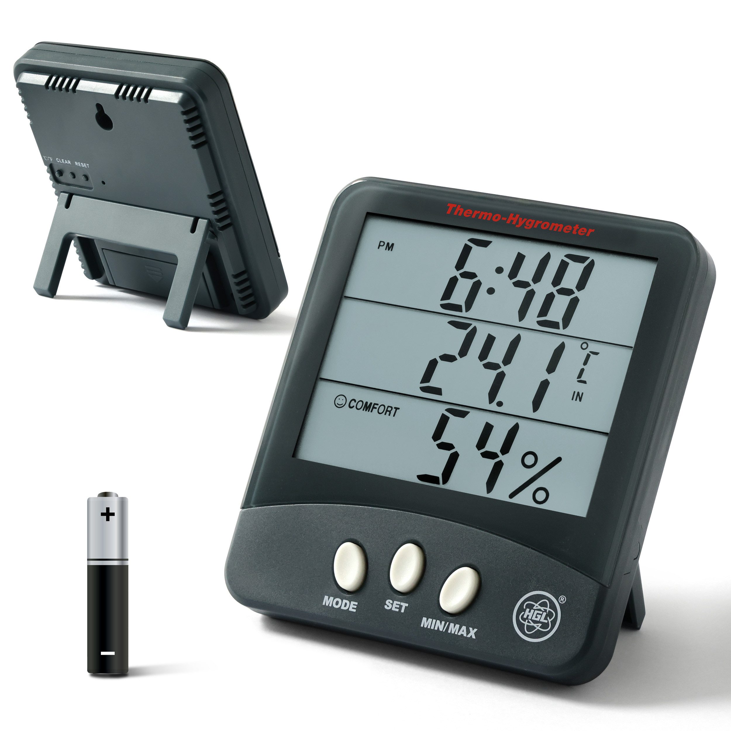 Raumthermometer HGL-100 Raumthermometer Hygrometer Thermometer Temperatur Luftfeuchte