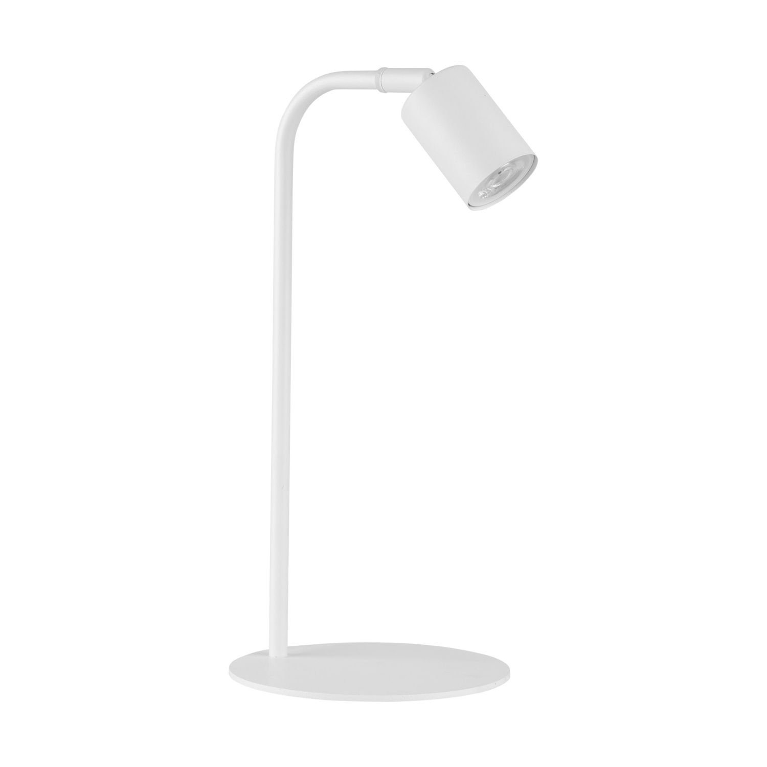 Licht-Erlebnisse Schreibtischlampe WILLEM, ohne Leuchtmittel, Weiß 40 cm verstellbar Metall Tischleuchte GU10