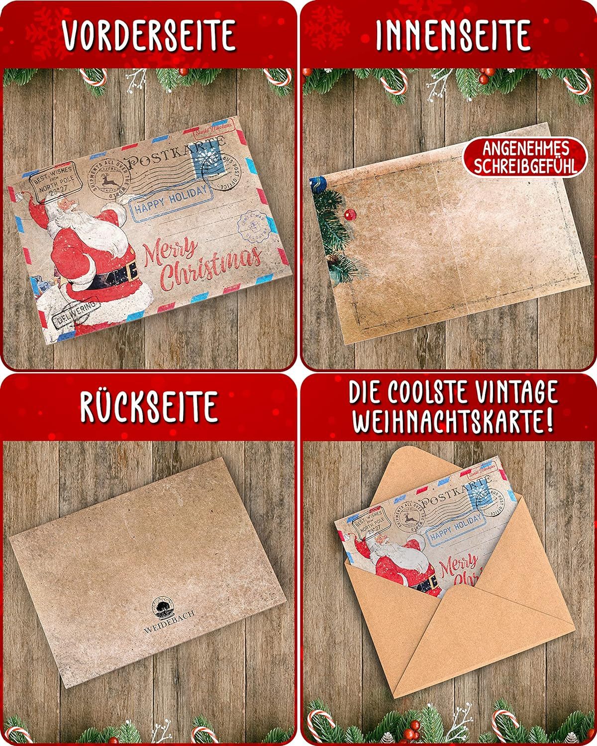 Weihnachtskarte ‚To All Of You‘ Mit Süßer Pinguin-Familie – Ideal Für Weihnachtsgrüße