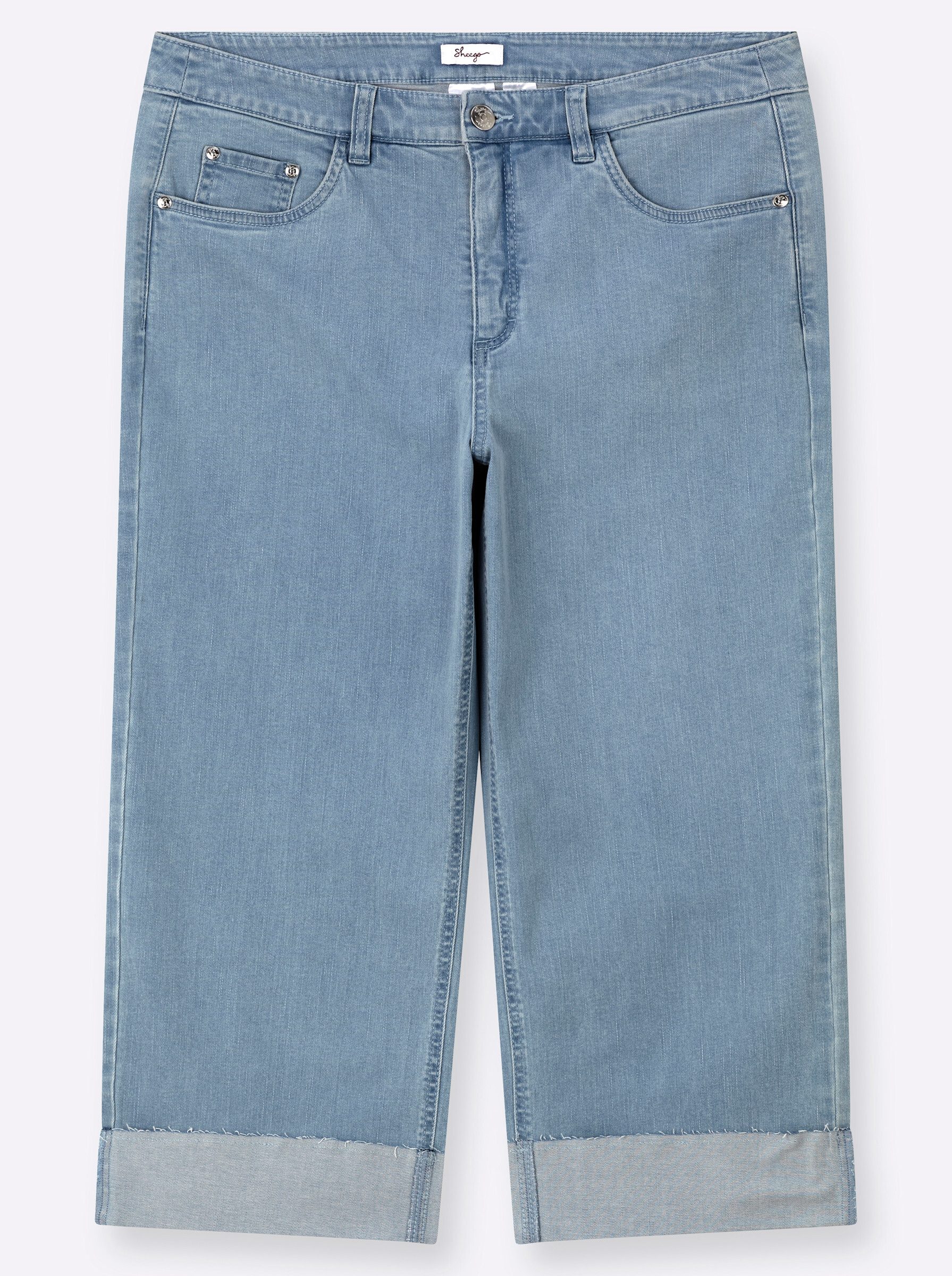 Sheego Jeansshorts 7/8-Jeans erhöht