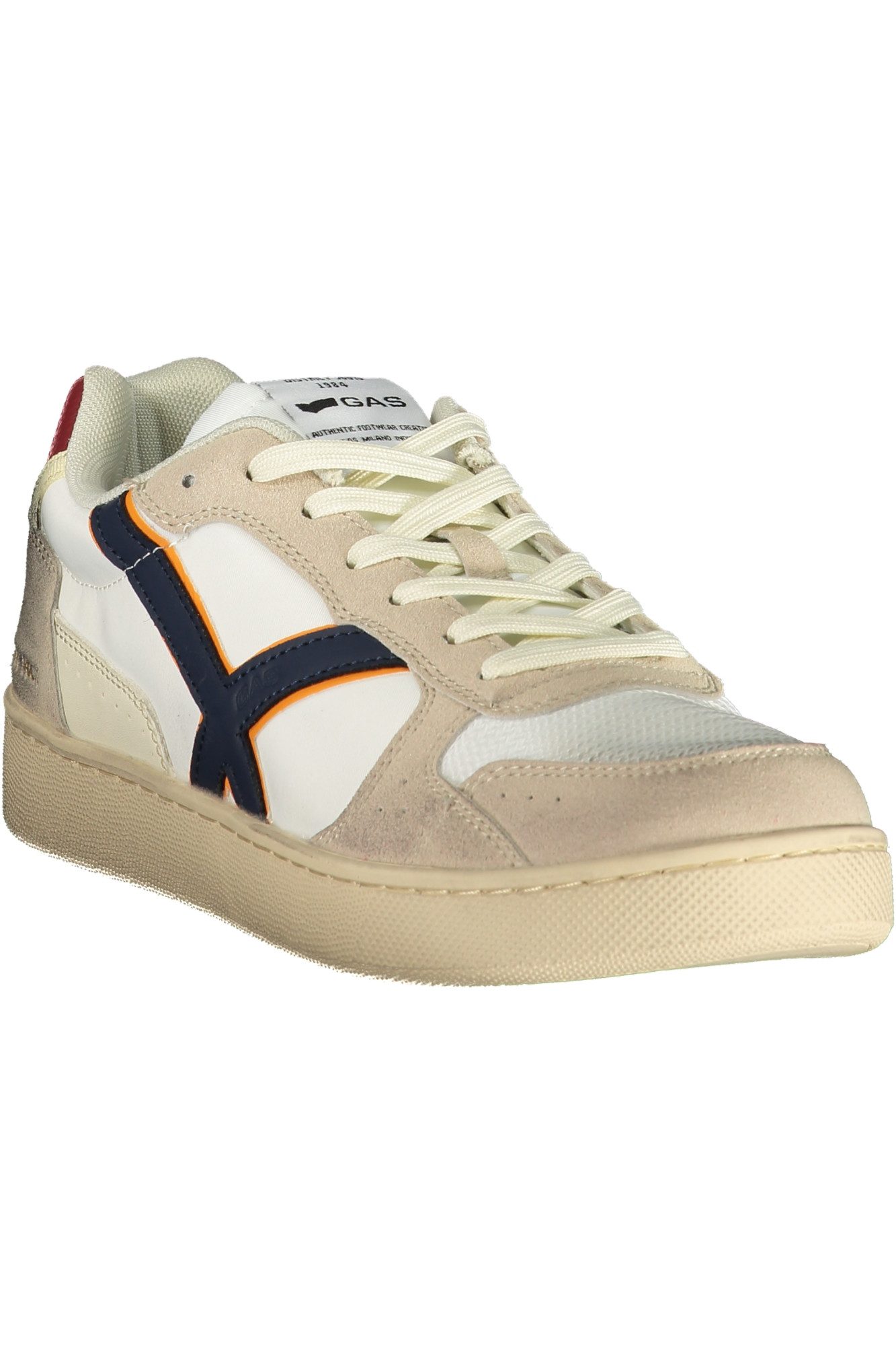 GAS Sneaker Weißer Herrensportschuh mit Farbdetails &