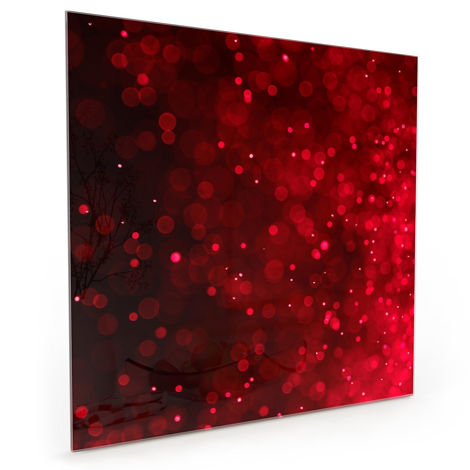 Primedeco Küchenrückwand Küchenrückwand Spritzschutz Glas mit Motiv Rote Farben