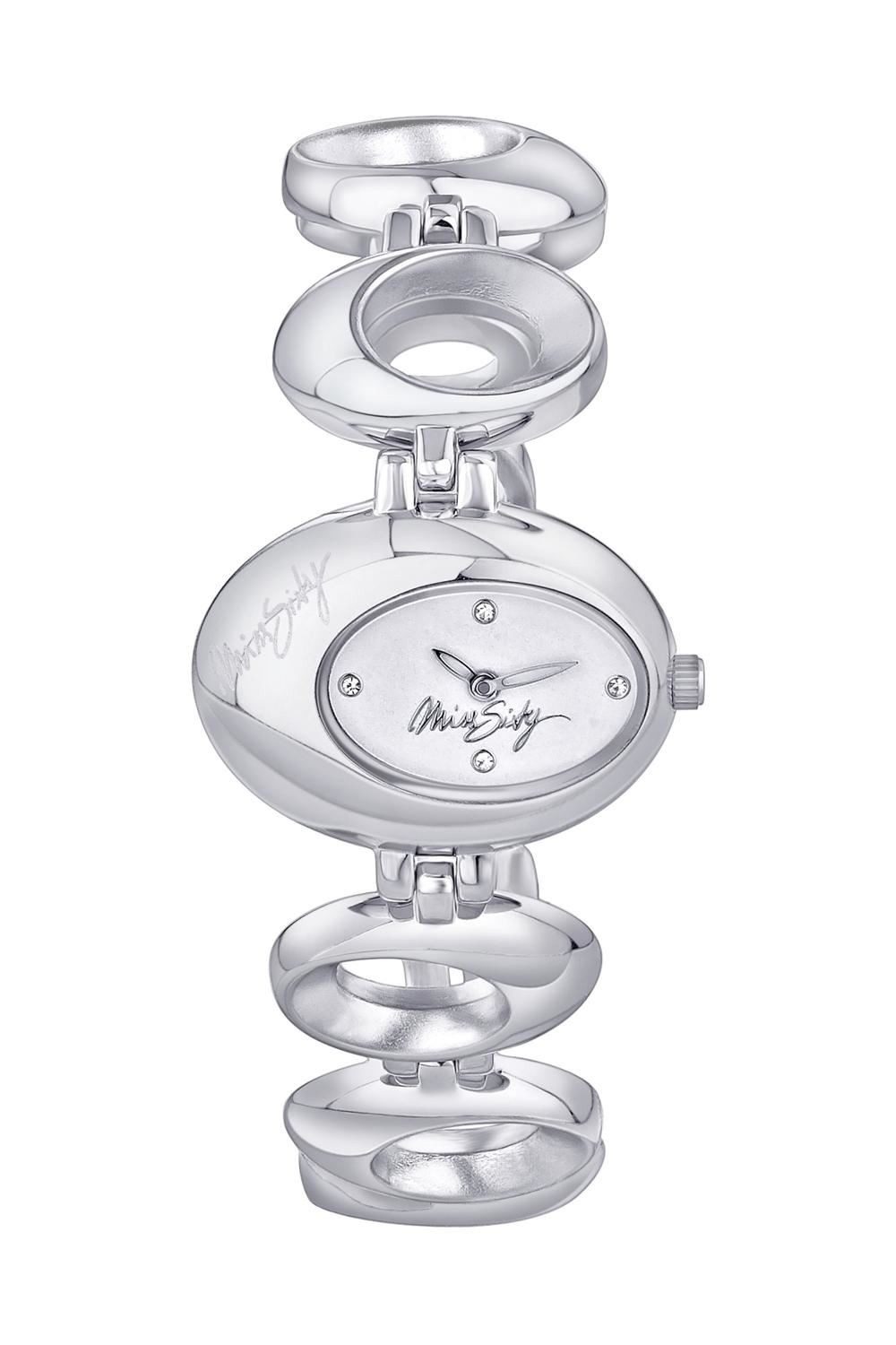 MISS SIXTY Quarzuhr SZ5002, Edelstahl, Silber, Weiß, Zirkonia günstig online kaufen