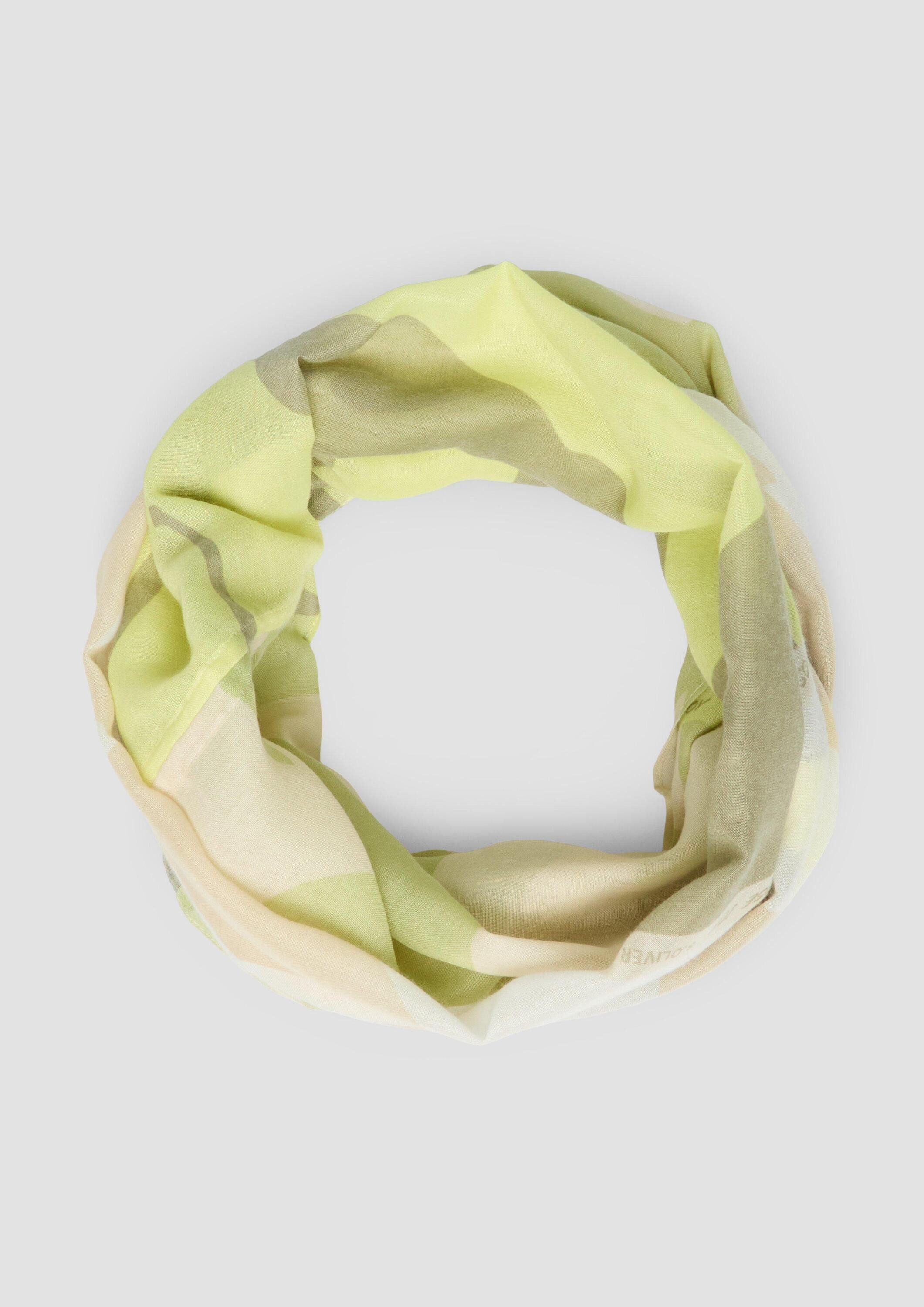 s.Oliver Loop Snood, Leichter Snood aus Webware mit floralem Muster