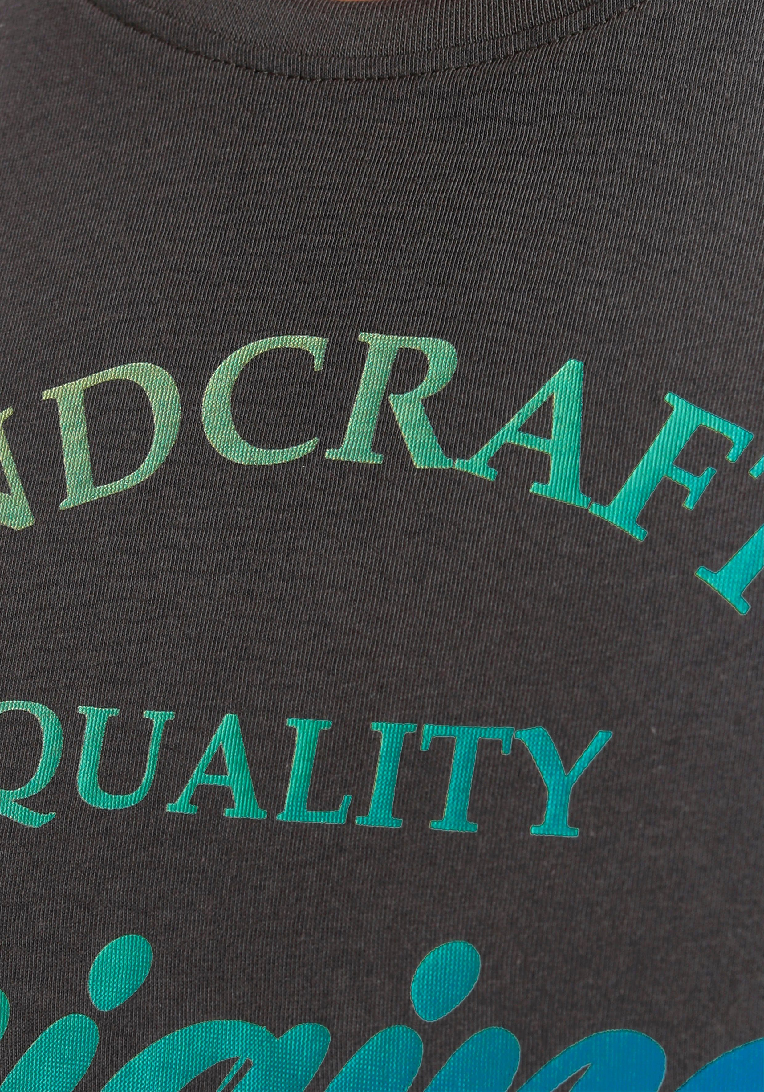 im Farbverlauf anthrazit AJC mit Frontprint T-Shirt