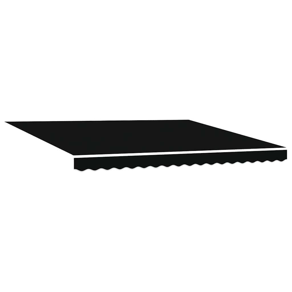 vidaXL Markise Markisenersatzstoff Schwarz 4 x 3 m Polyester (1-St)