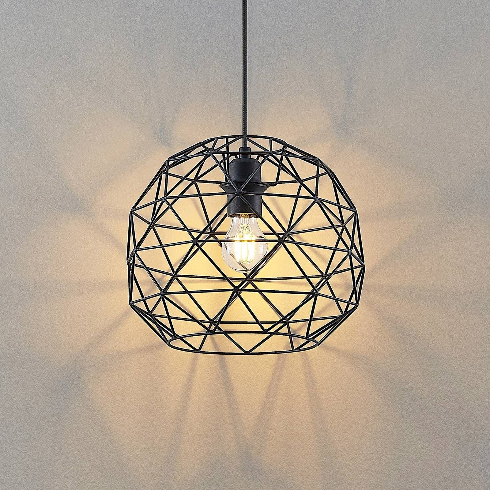 flammig, Esstischlampe Modern, Leuchtmittel nicht Paridimo, Lindby 1 dimmbar, inklusive, E27, Schwarz, Deckenlampe, Hängeleuchte Stahl,