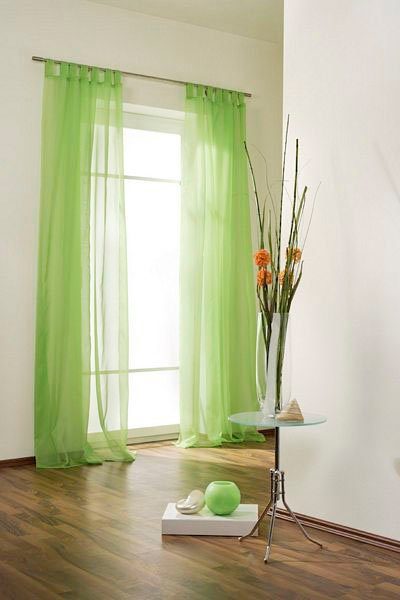 Gardine »Sevilla«, ELBERSDRUCKE, Schlaufen (1 St), Schlaufenschal mit  Kräuselband transparent für Wohnzimmer, Schlafzimmer, Küche,