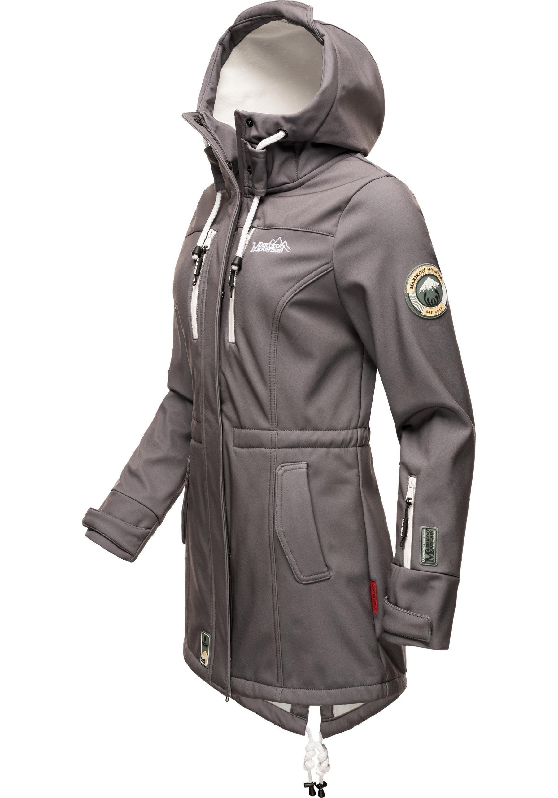 Marikoo Funktionsmantel Zimtzicke Softshell Parka mit Kapuze