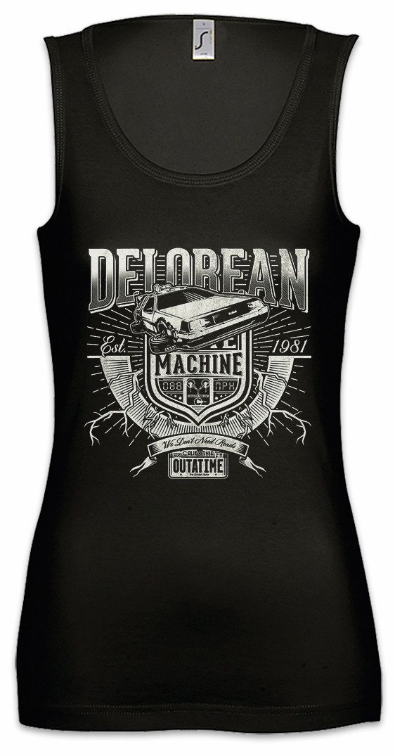 Tanktop Car Time Machine Ärmelloses Damen T-Shirt Back Zurück To The Die
