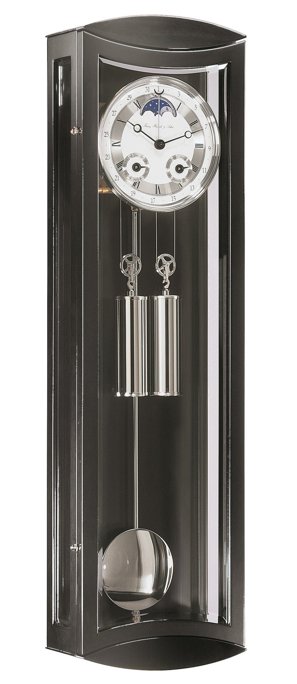 Hermle Pendelwanduhr Wanduhr mit Pendel Vollkalender (Mechanisches Uhrwerk mit Vollkalender)