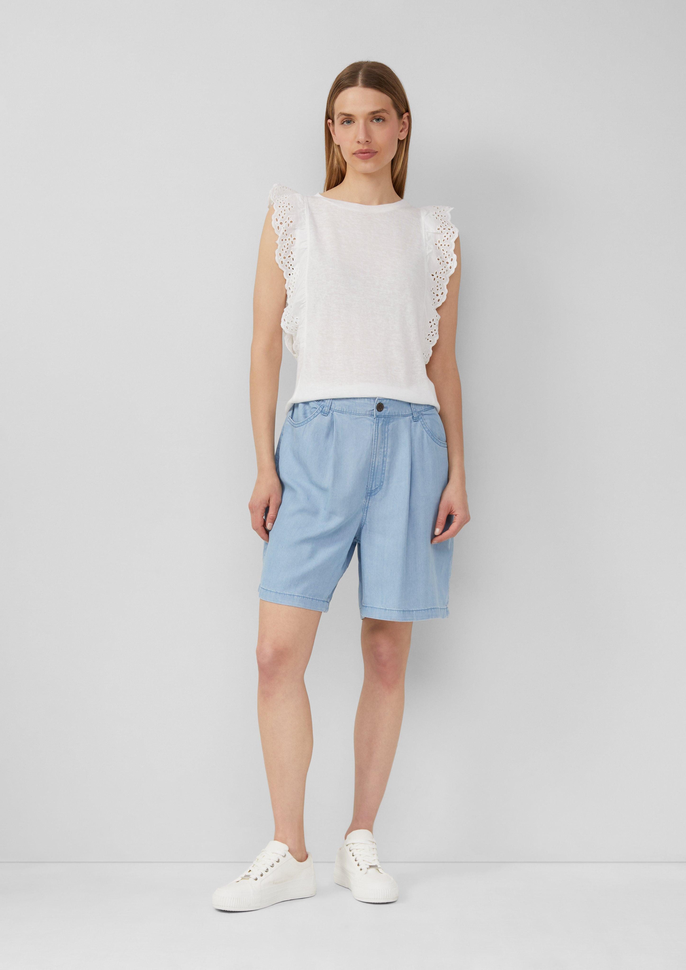 s.Oliver Shorts Fließende Relaxed-Fit-Shorts aus Lyocell günstig online kaufen