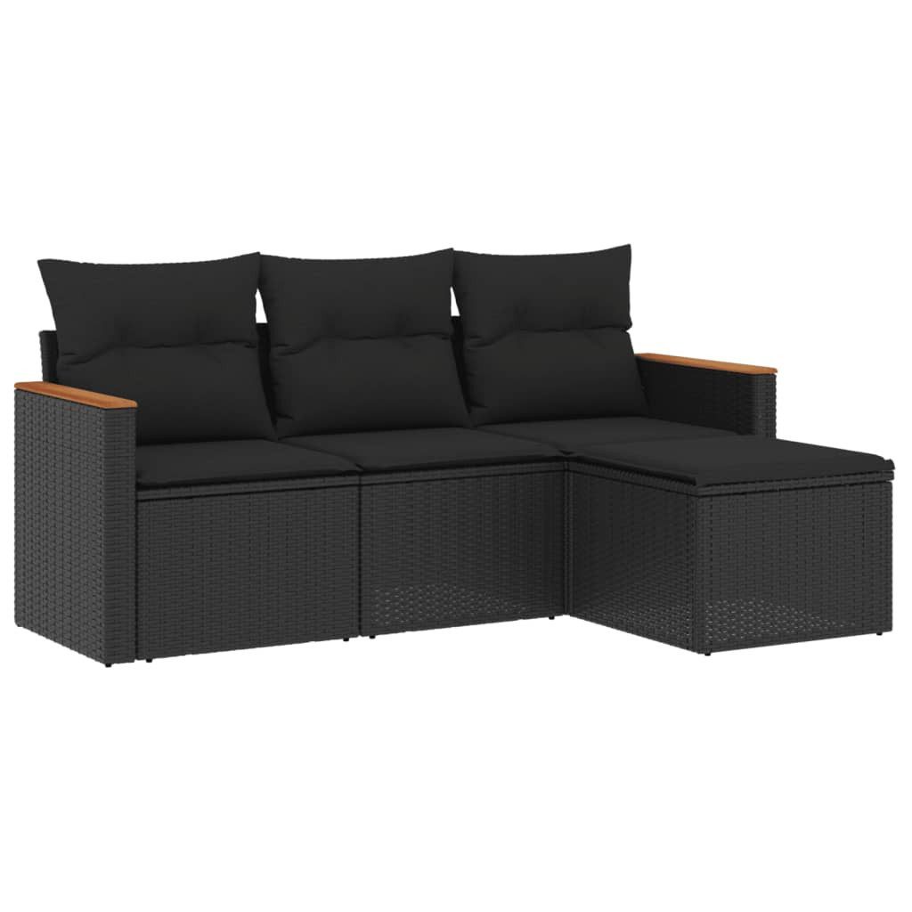 vidaXL Gartenlounge-Set 4-tlg. Garten-Sofagarnitur mit Kissen günstig online kaufen