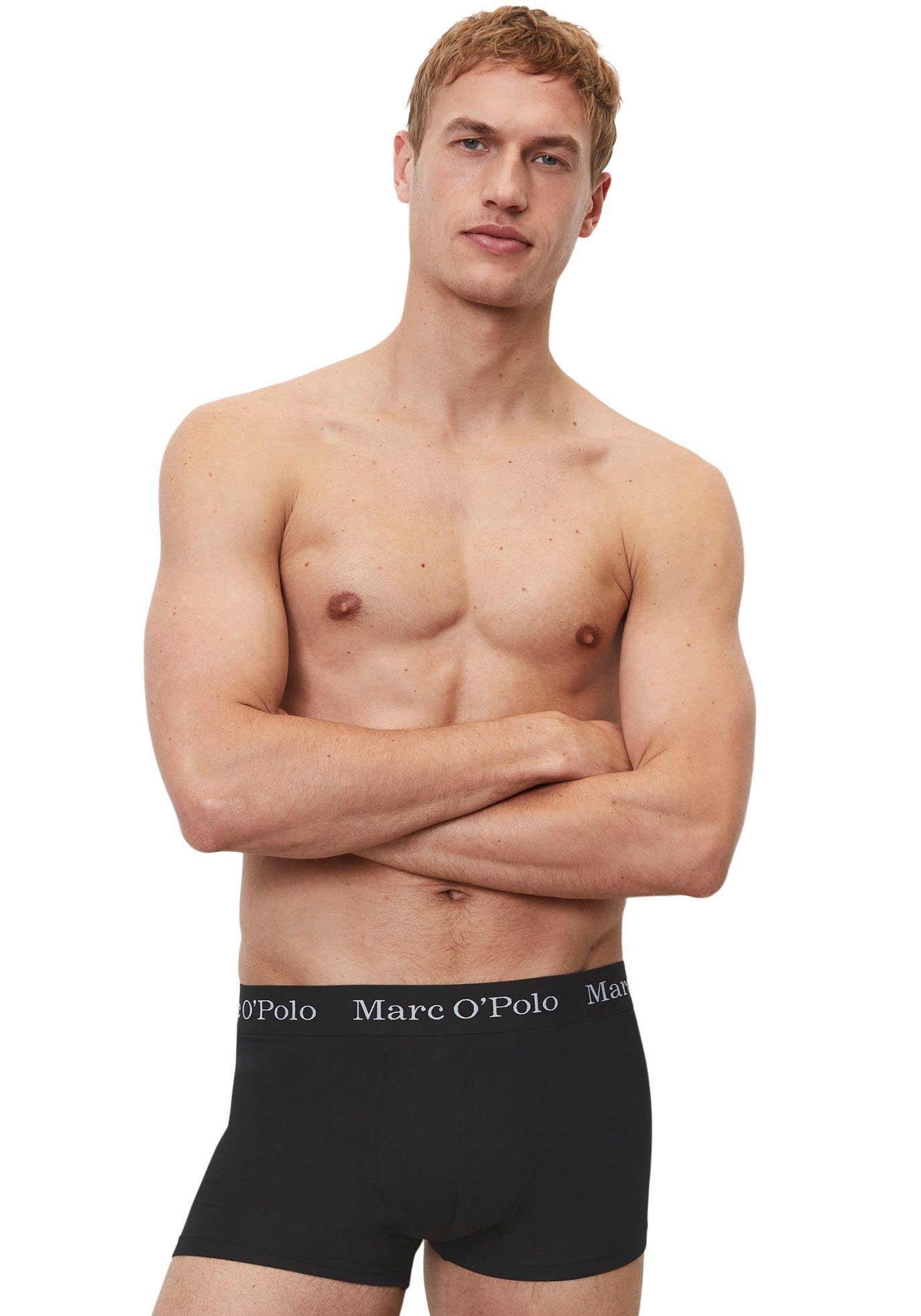 Marc O'Polo Boxershorts Elements (Packung, Logobund Elastischer 3-St) schwarz
