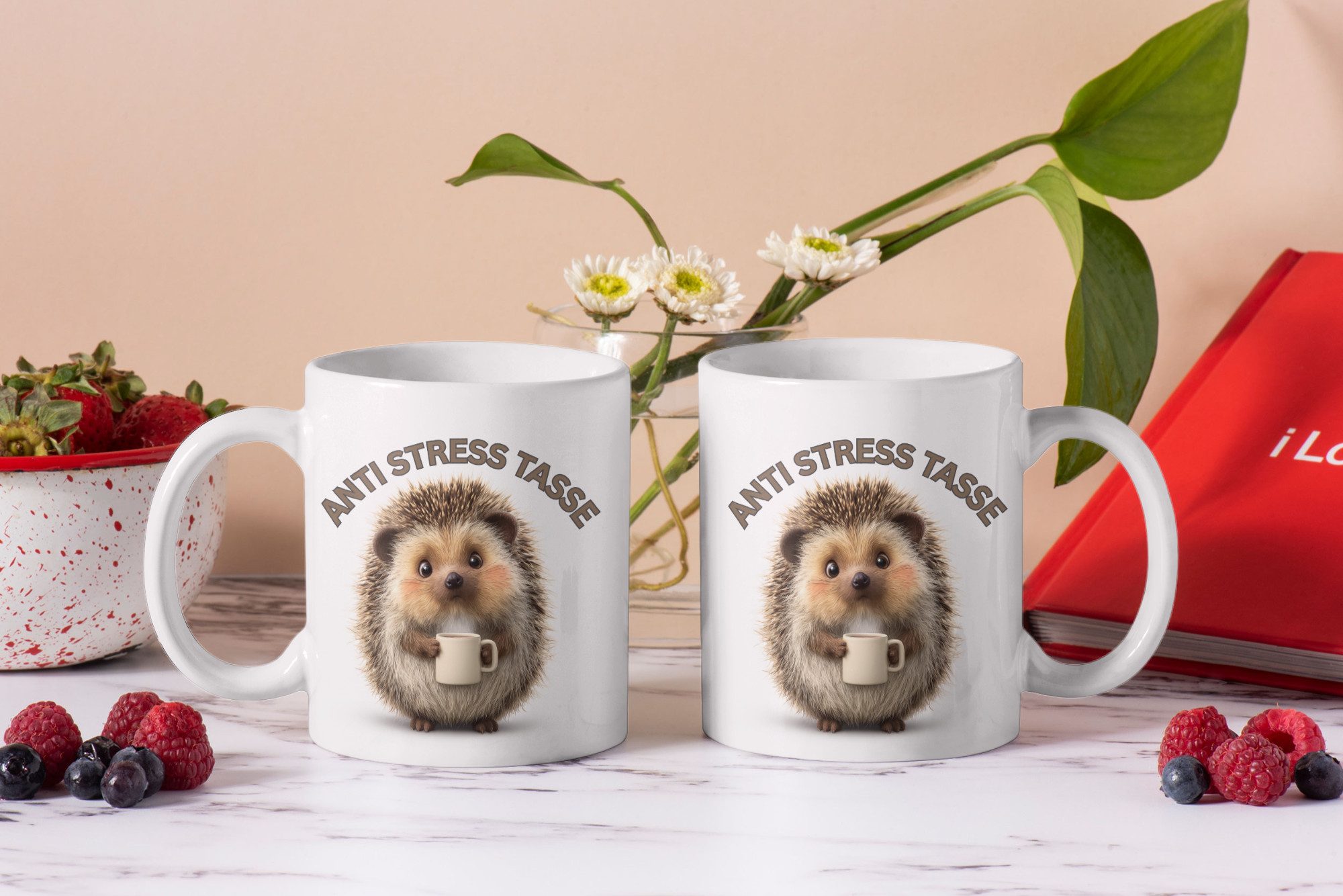 WS-Trend Tasse Anti Stress Igel Hedgehog Kaffeetasse Teetasse Tasse Geschenkidee, Keramik