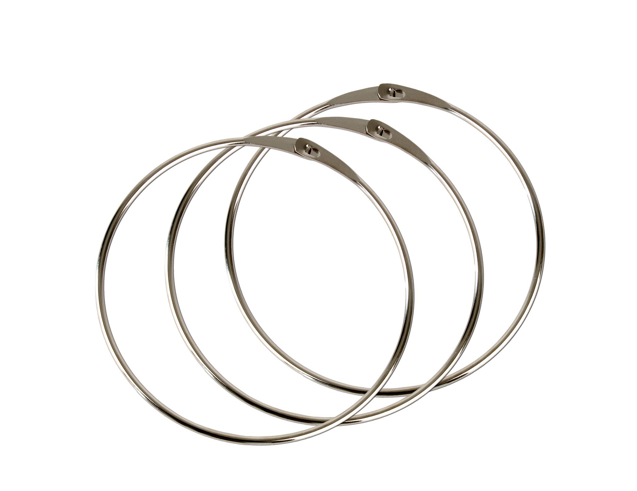 BigDean Schlüsselanhänger Warenring Schlüsselring 150mm mit Schnellverschluss (Set, 3-tlg., XXL Schlüsselring), Schnellverschluss, Retro, Stahl Verzinkt