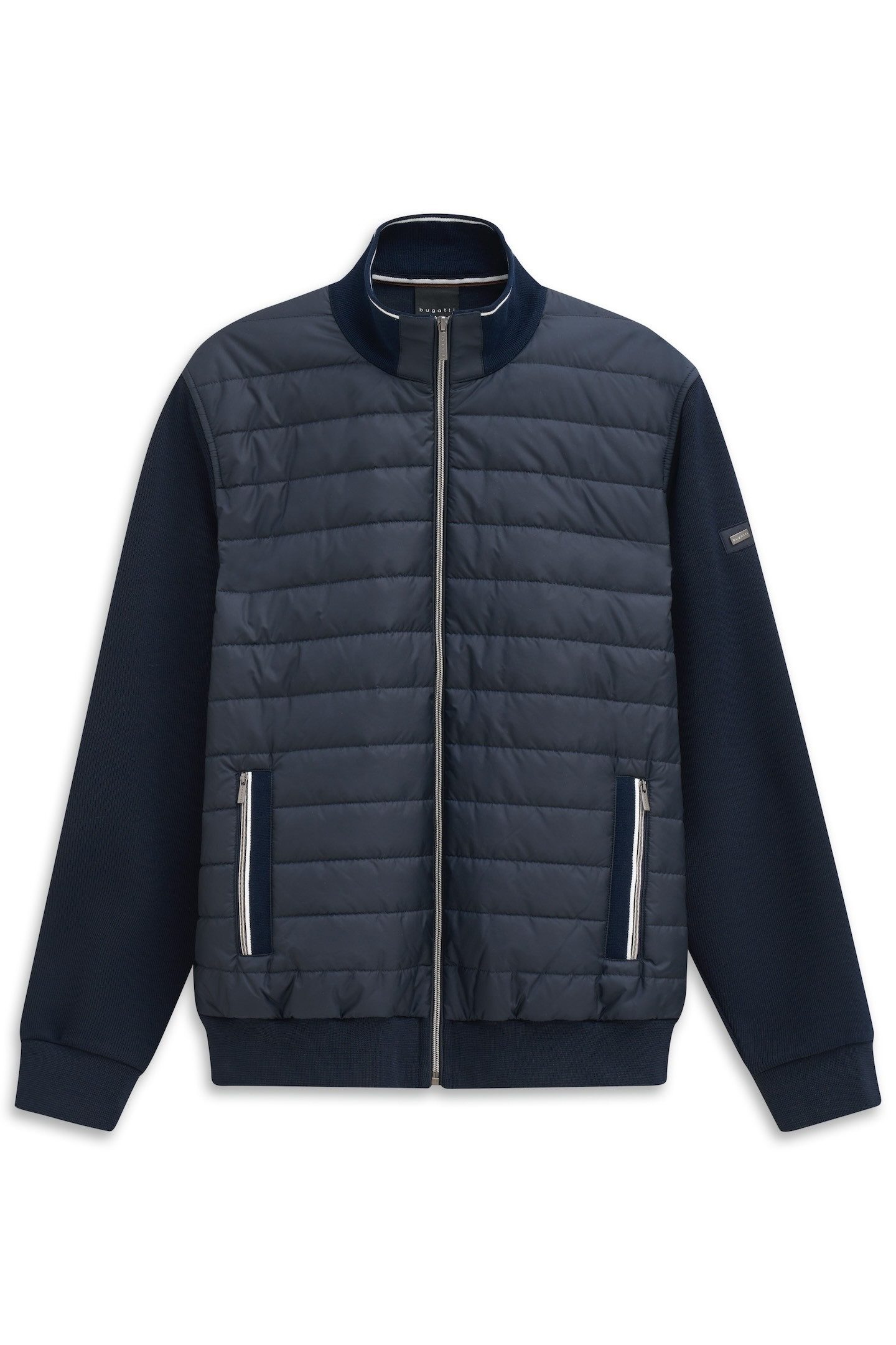 bugatti Sweatjacke Basic Essential Modern Fit in Stepp-Optik