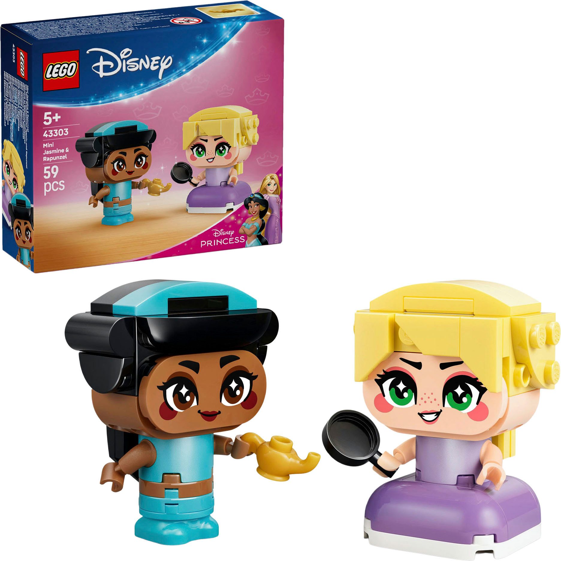 LEGO® Die Mini-Prinzessinnen Jasmin und Rapunzel (43303) Konstruktionsspiel günstig online kaufen