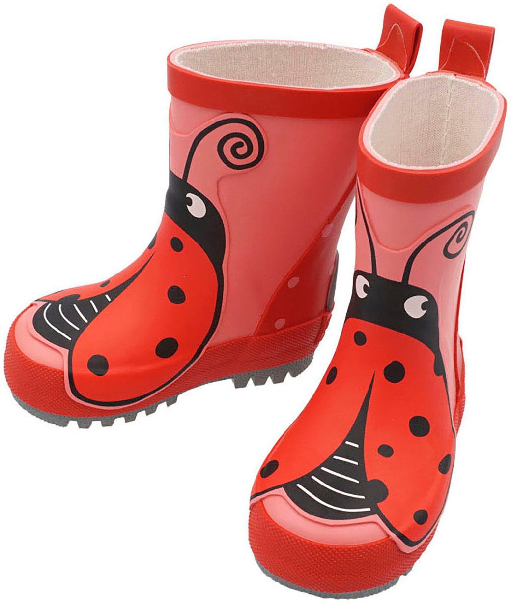 MAXIMO Gummistiefel mit niedlichem Marienkäfer-Patch