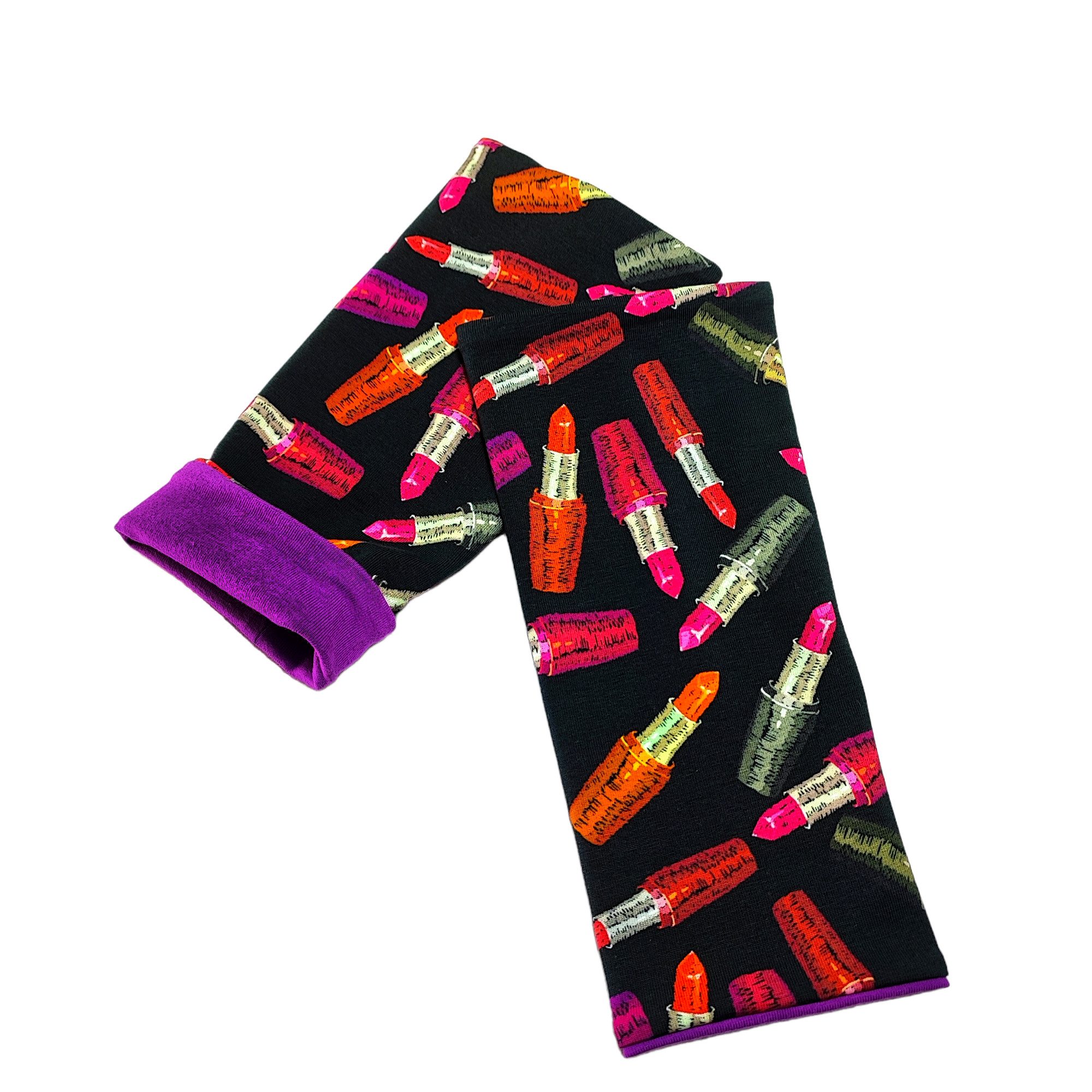 Britta Meier Armstulpen Midi Jersey-Pulswärmer 2 Lagen auch zum wenden Handgelenk Umfang ca. 16-22 cm Unterarm ca. 20-25 cm Länge 23 cm