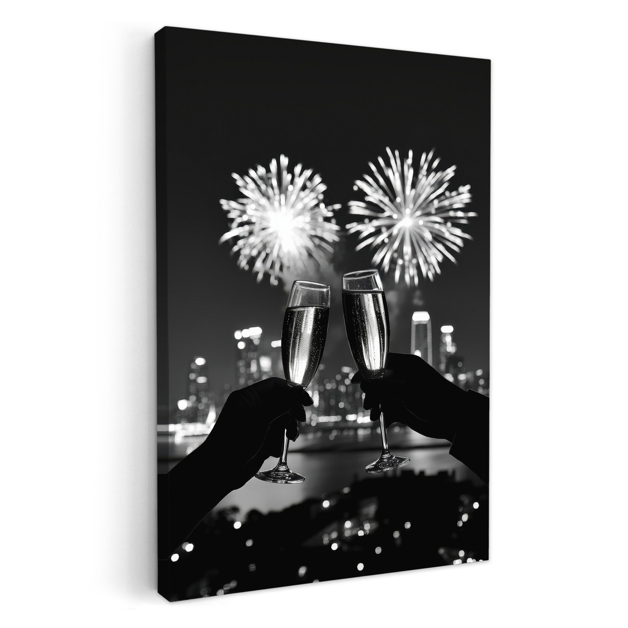OneMillionCanvasses® Leinwandbild Feuerwerk - Prost - günstig online kaufen