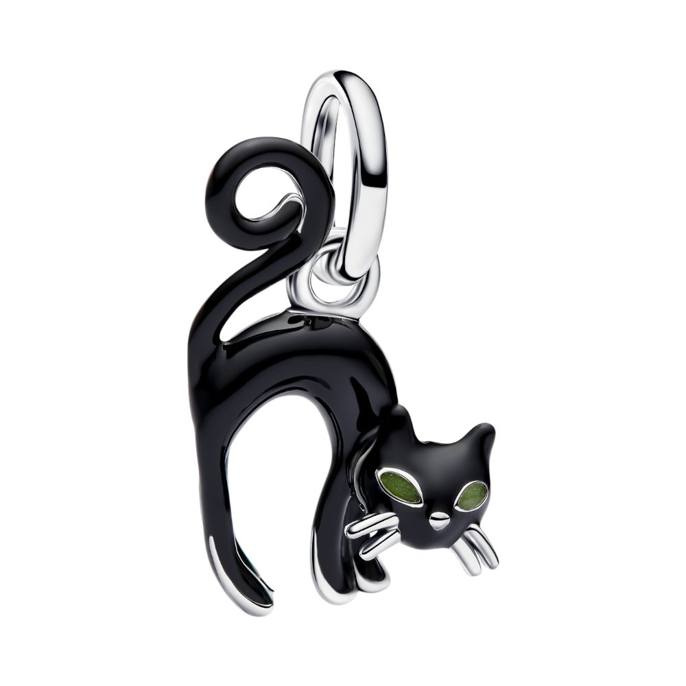 Pandora Charm-Einhänger 794769C01, leuchtet im Dunkeln, Katze, schwarz