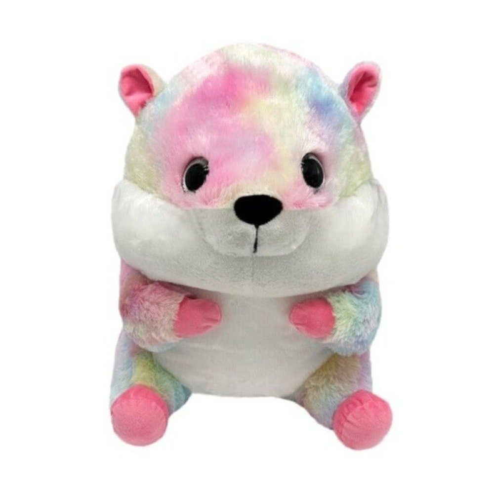 Tinisu Plüschfigur Hamster Glitzer Kuscheltier 20 cm - Pink Rainbow Rosa Plüschtier