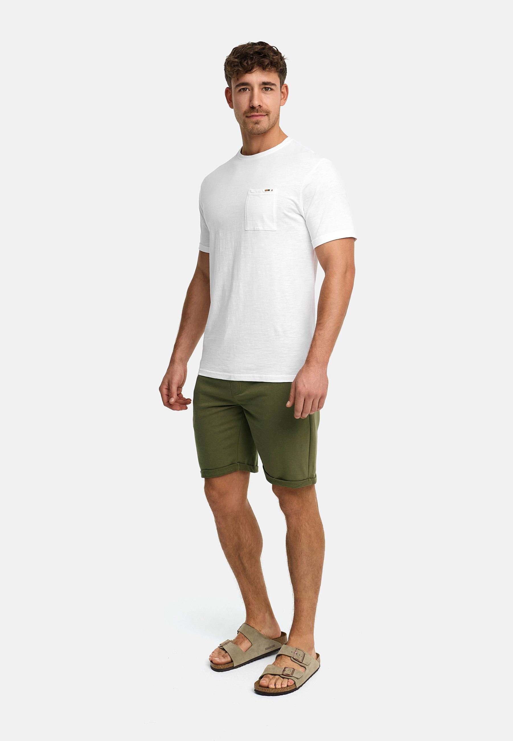 Indicode Sweatshorts Herren Aldrich Sweat Shorts Herrenshorts elastischer Bund mit Kordelzug