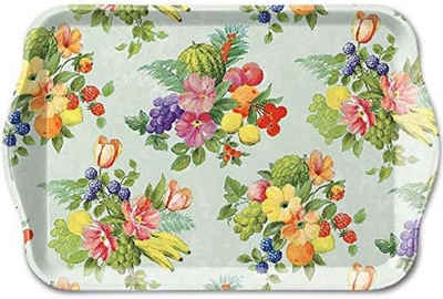Ambiente Luxury Paper Products Tablett Melamin Tray Planzen Blumen / Tiere Vogel / Birds /Blossom, Melamin Blumen und Obst, Sommer, Frühling Kollektion