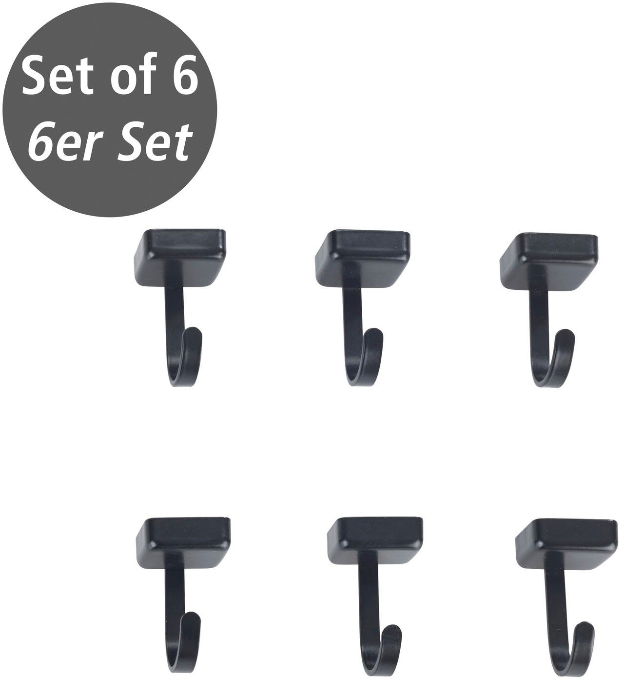 WENKO Wandhaken Modell Jet, (6-St), magnetische Haken für die Küche, ohne B günstig online kaufen