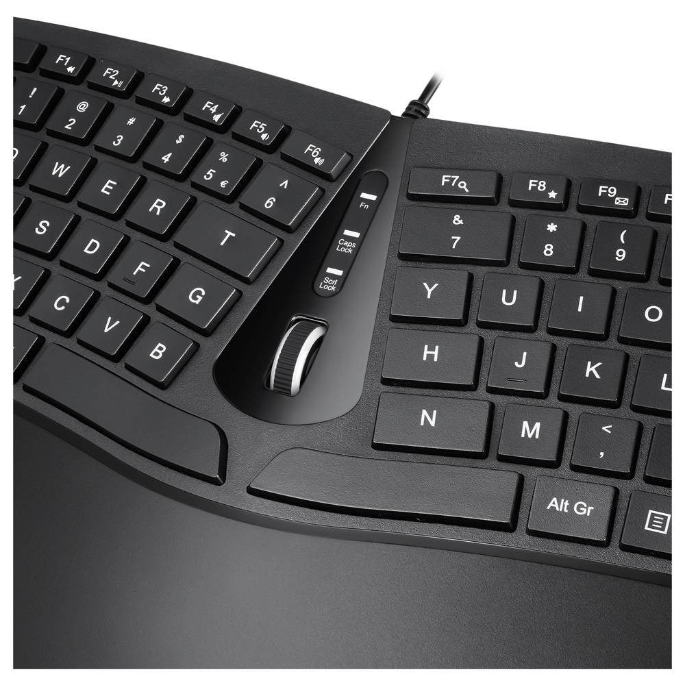 Perixx Tastatur, Maus-Set PERIDUO-606 A DE B Tastatur- und Maus-Set, Ergonomisch