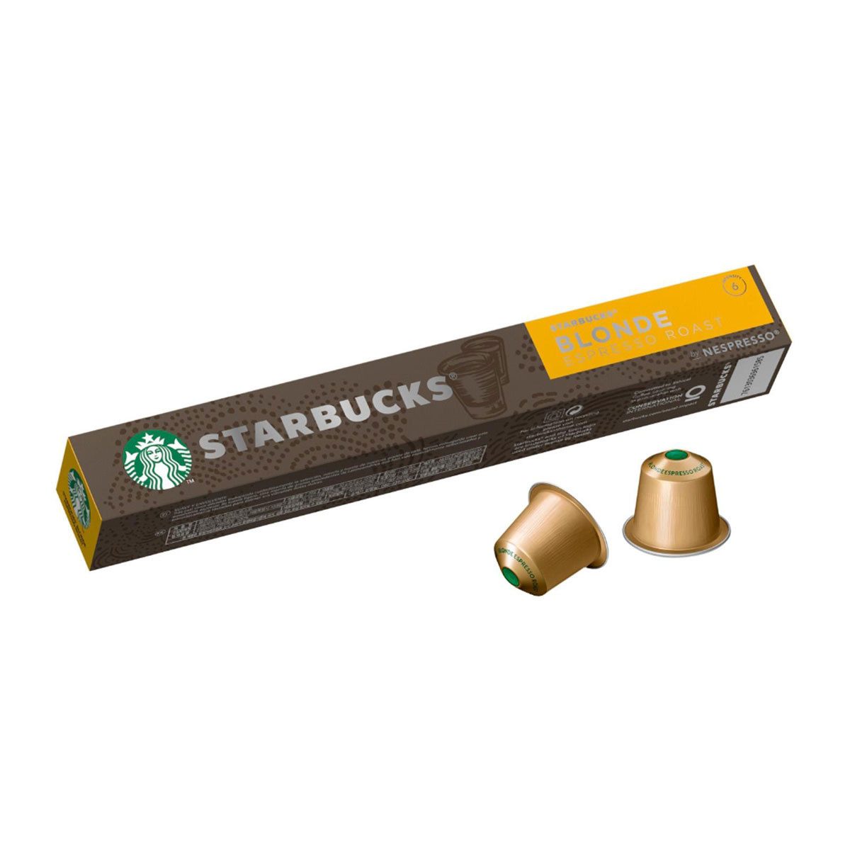 Starbucks Kaffee, Starbucks Blonde Roast Espresso Nespresso samtige Note 77g 12er Pack