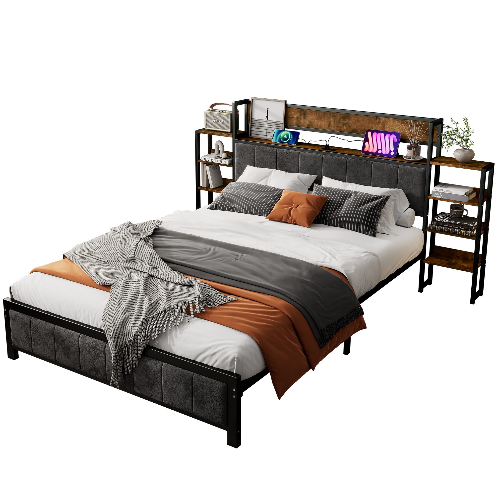 Flieks Metallbett, Doppelbett Kinderbett 140x200cm mit günstig online kaufen