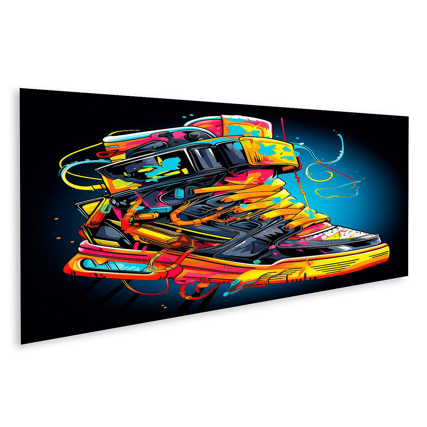 islandburner Leinwandbild Bunte Turnschuhe Bilder