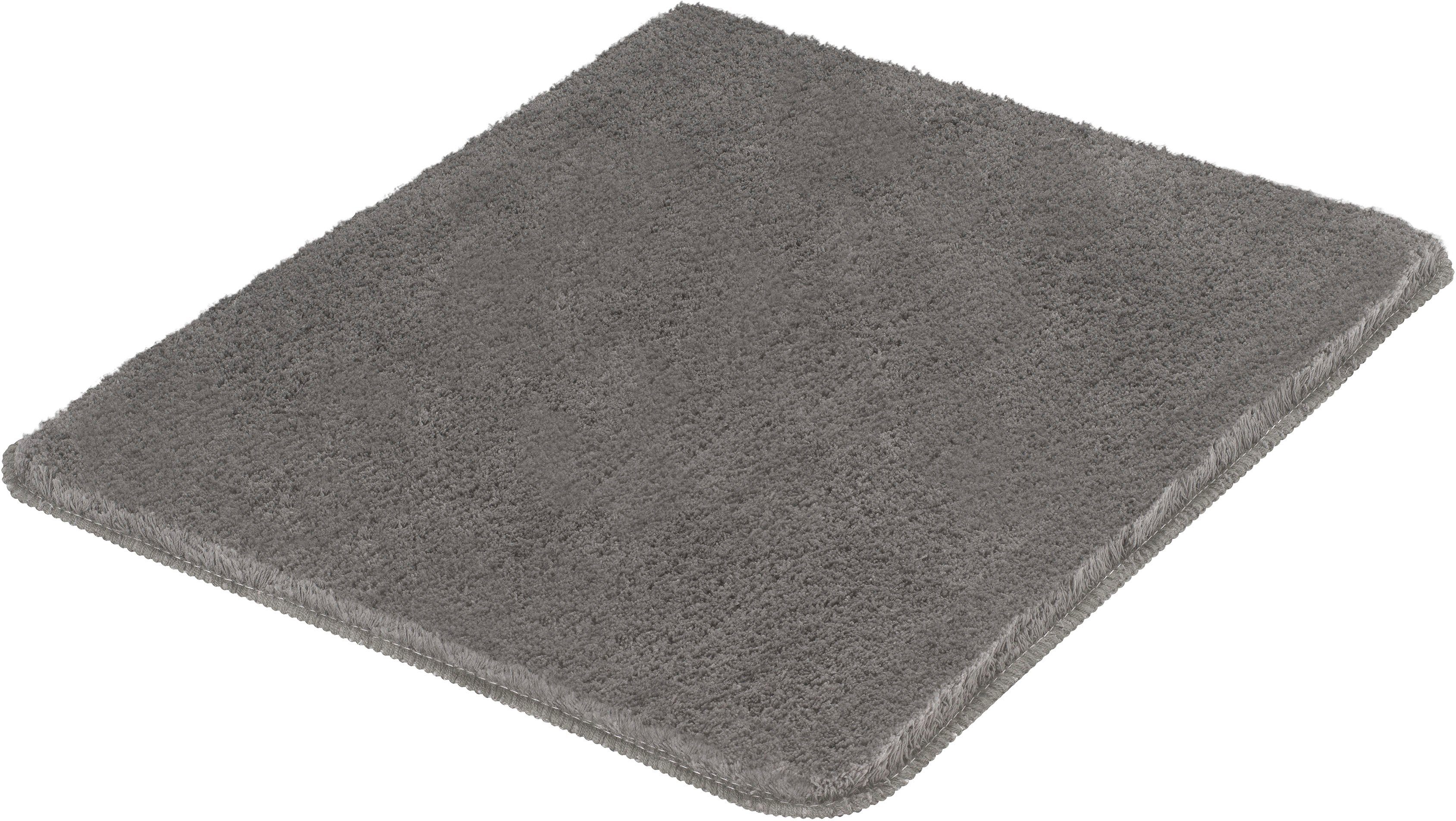 Kleine Wolke Badematte Marco, Badvorleger, Badezimmer Teppich, Höhe 20 mm, rutschhemmend beschichtet, fußbodenheizungsgeeignet, Polyester, rechteckig, Badteppich, Uni Farben