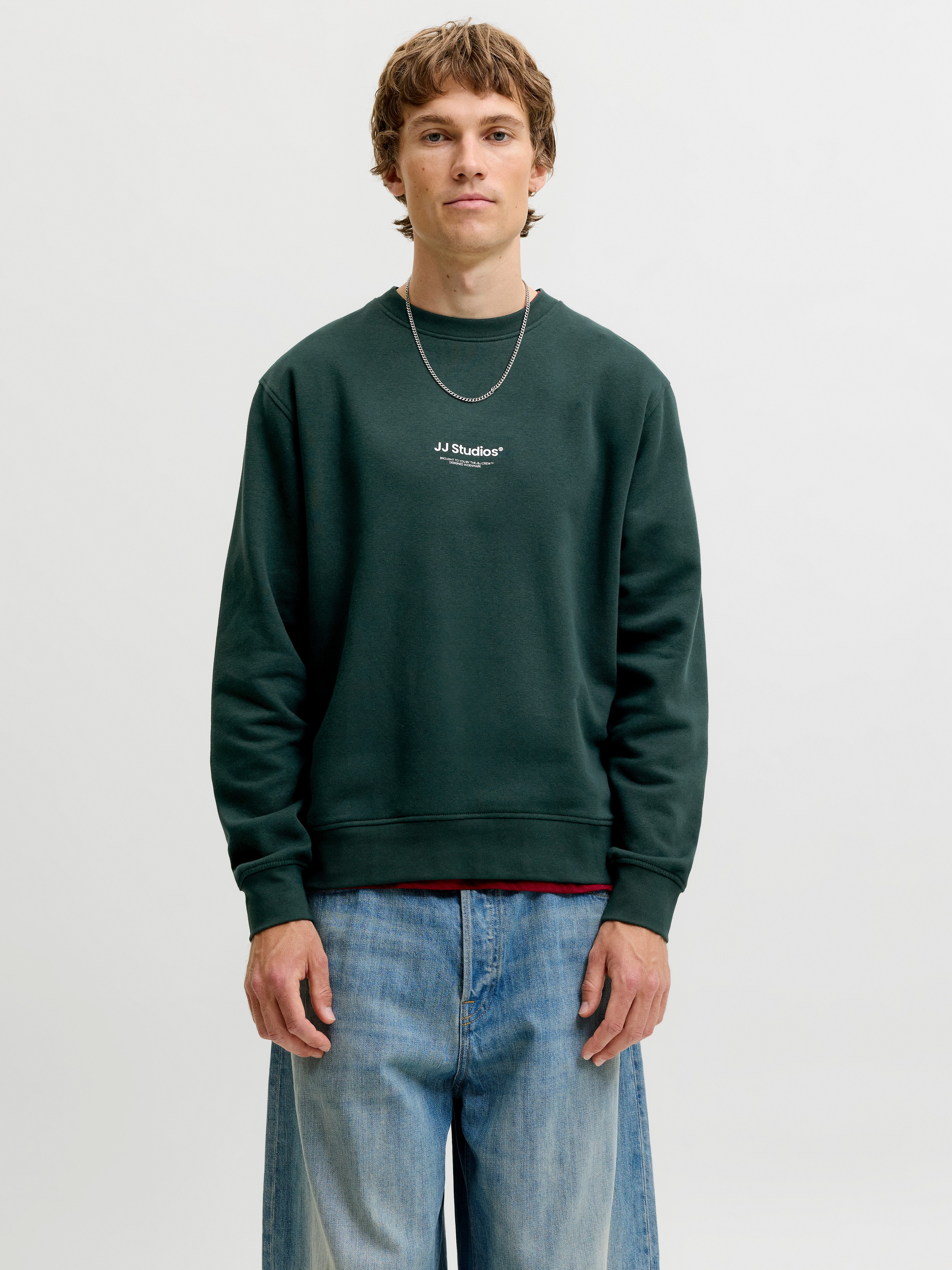 Jack & Jones Sweatshirt JJESOHO SWEAT CREW NECK NOOS Baumwollmischung, relaxed fit