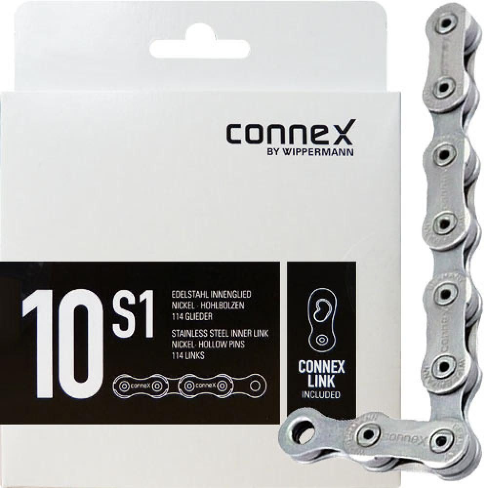 Fahrradkette Connex Kette Wippermann 10S1 1/2\" x 11/128\" 114 Glieder 5,9mm 10-f.