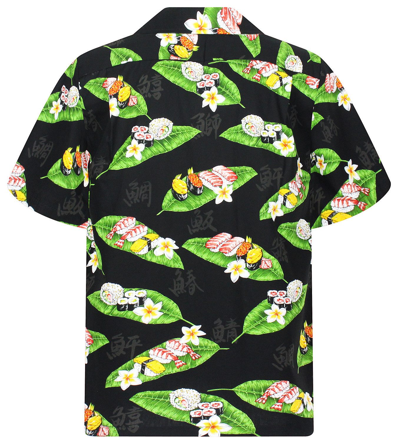 Pacific Legend Hawaiihemd Sushi Original Hawaiihemd mit 100% Kokosnuss-Knöpfen