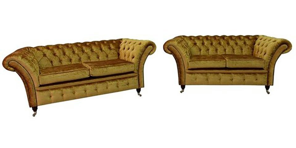 Couch Chesterfield-Sofa, 3+2 Sofa Sitzer Chesterfield JVmoebel Garnitur