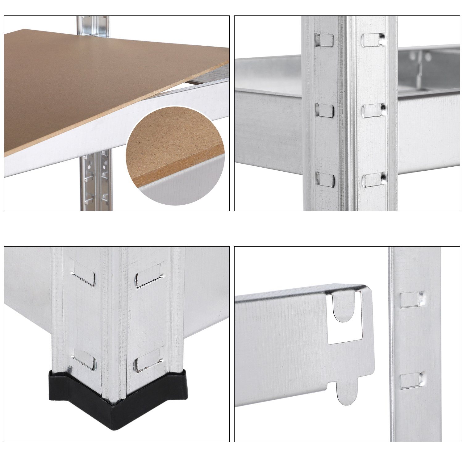 Yaheetech Standregal 5-Stufiges Lagerregal 90 x 40 x 180cm, mit verstellbaren Einlegeböden & flexibler Konfiguration – Bild 5 von 5