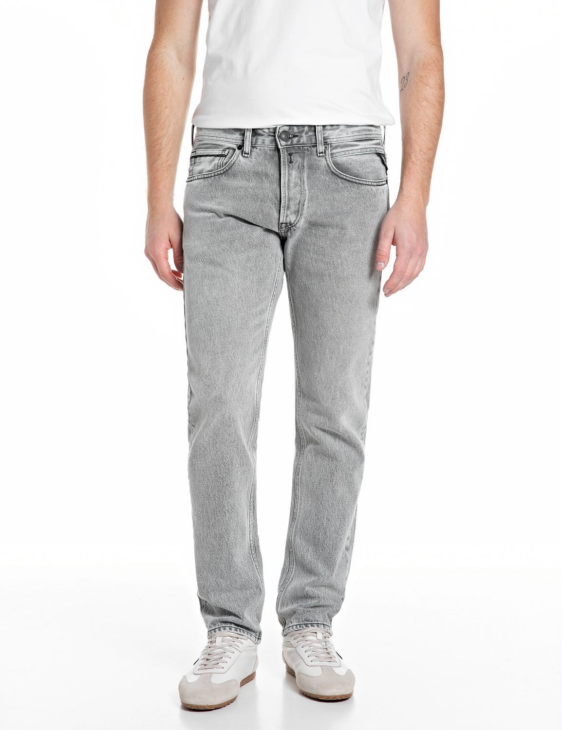 Replay Straight-Jeans GROVER in vielen verschiedenen Waschungen, mit Stretch