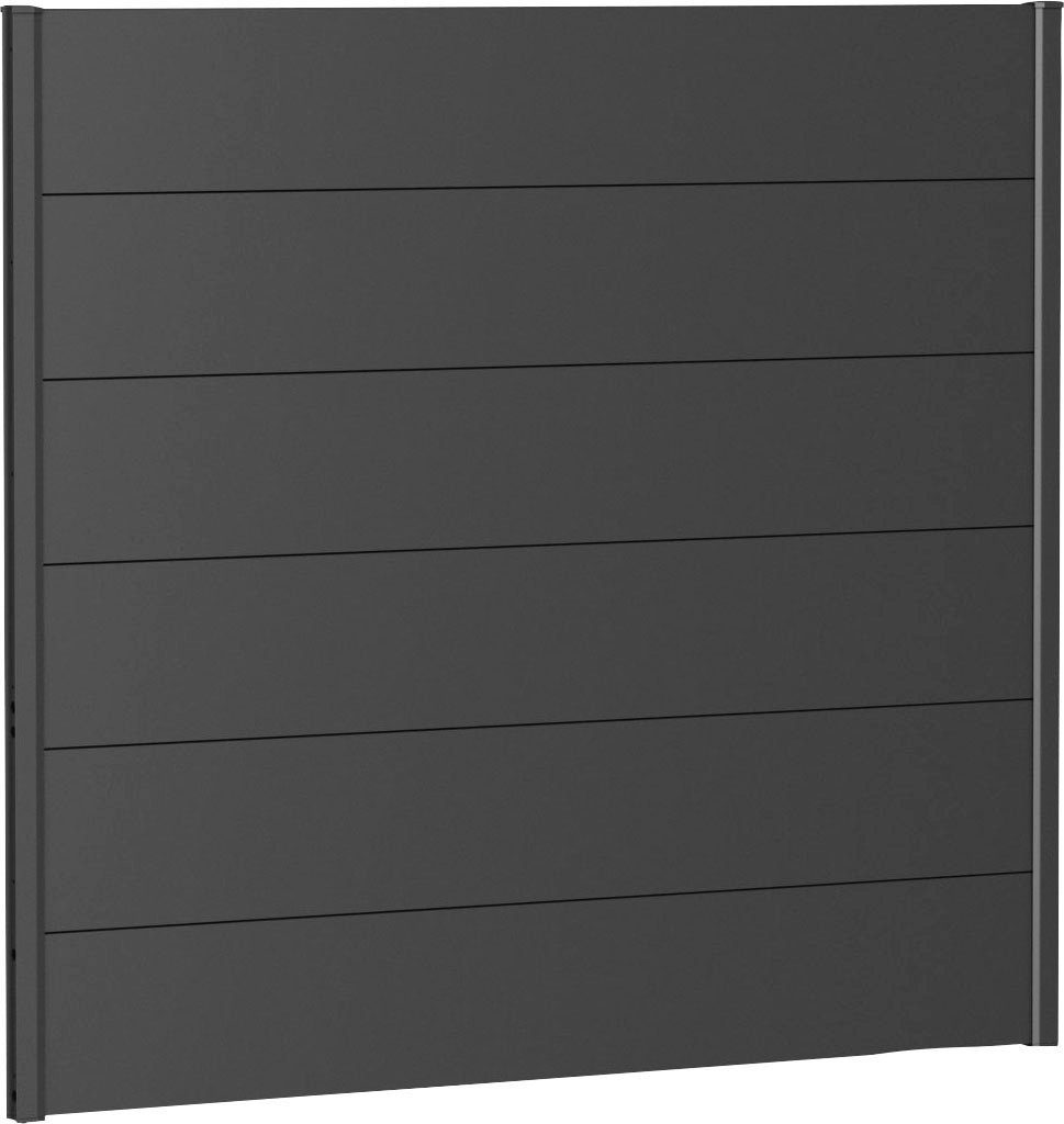 Biohort Sichtschutzelement, 6 Metall-Paneele und 2 Führungsschienen, LxH: 145x137 cm