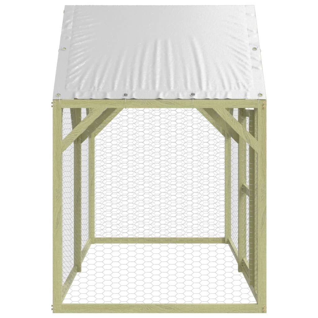 furnicato Hühnerstall Hühnerkäfig aus massivem Kiefernholz grün, 200x100x150 cm, Wetterfestes Hühnerhaus mit abschließbarer Tür und robustem Draht – Bild 4 von 5