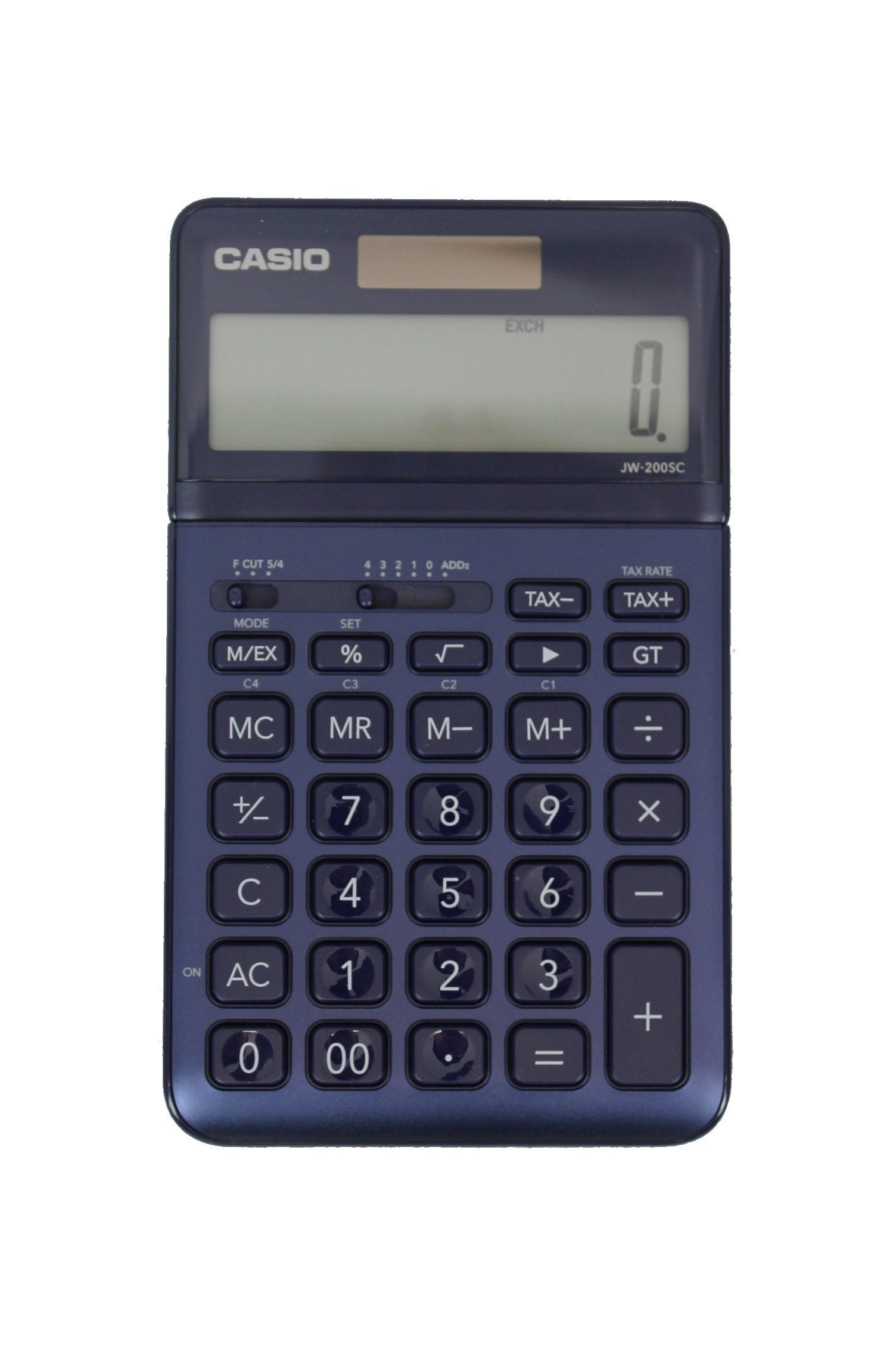 CASIO Taschenrechner Tischrechner JW-200SC, Steuerberechnung, Solar-/Batteriebetrieb
